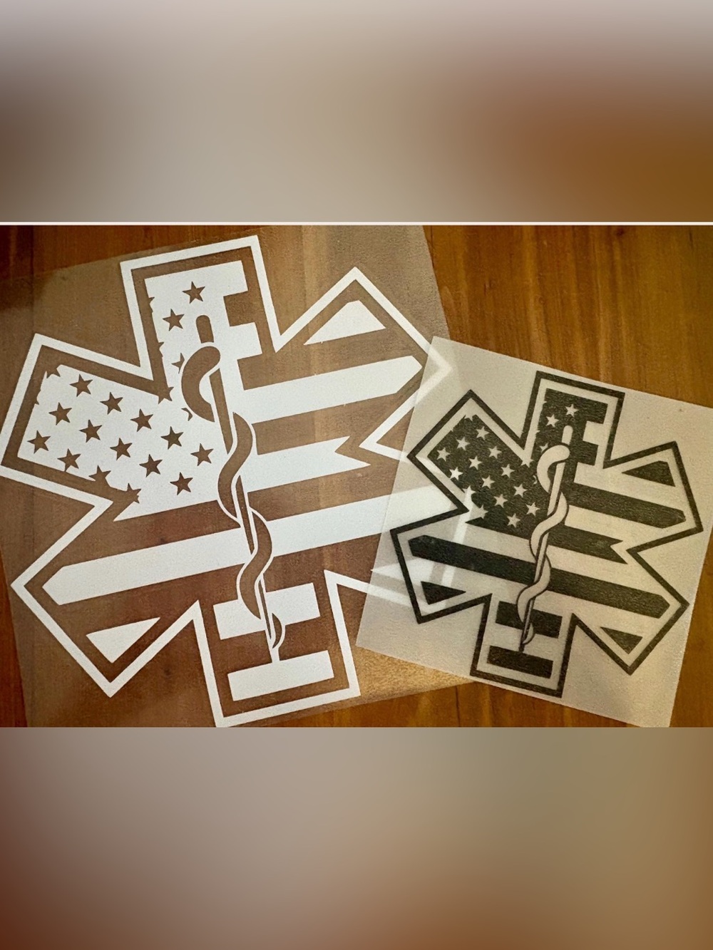 Star of Life Medical Vinyl Decal - White or black